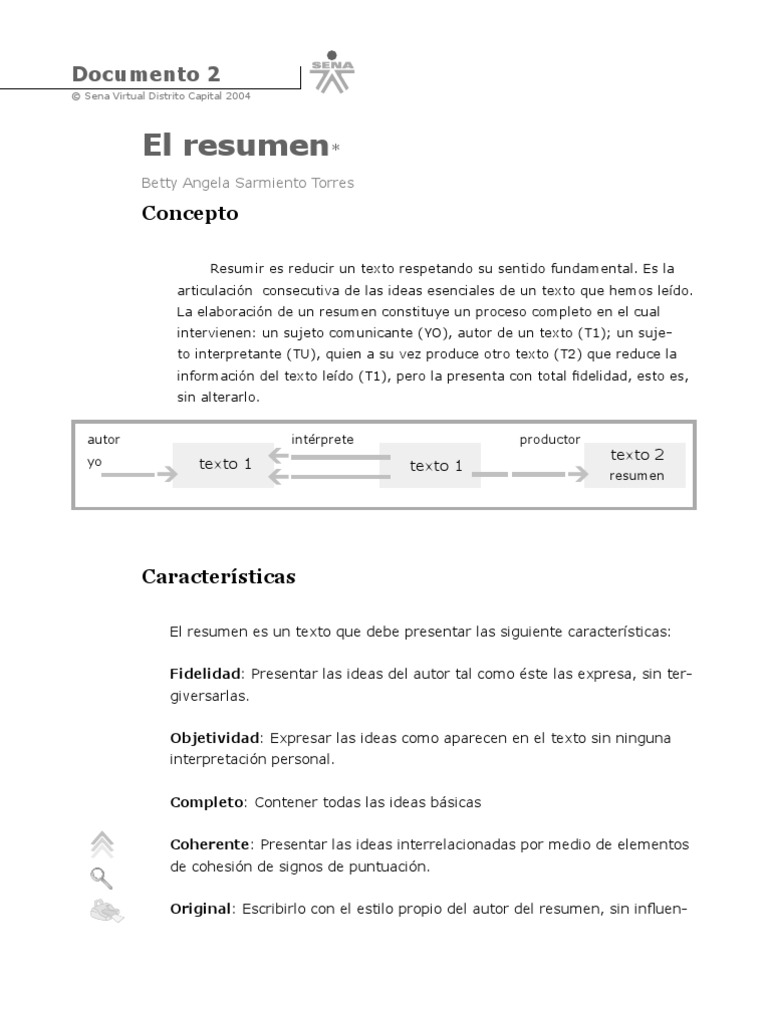 Como Elaborar Un Resumen Pdf Información Comunicación