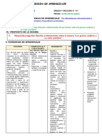 Sesion de Aprendizaje Responde Preguntas Literales e Inferenciales Sobre Los Granos Andinos .. 6to Grado - Junio