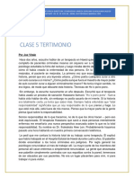 Clase 5 Tertimonio