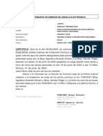 Comprobante de Emisión de Cédula Electrónica: CERTIFICO: Que en El Día 05/06/2023, Se Comunicó Vía Mail La Bioquímica