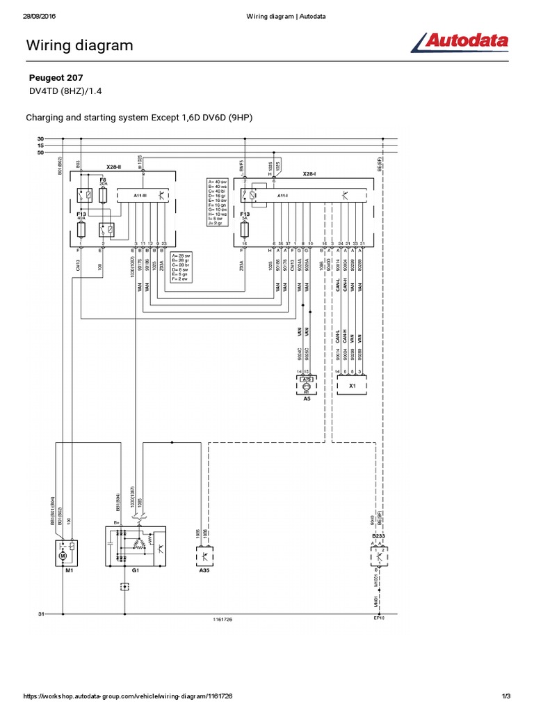 207 Wiringdiagram Autodata | PDF