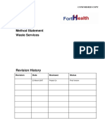 Method Statements Waste Management Service Specific Specification