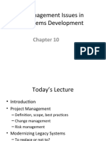 Lecture10 - Management Issues in Systems Development