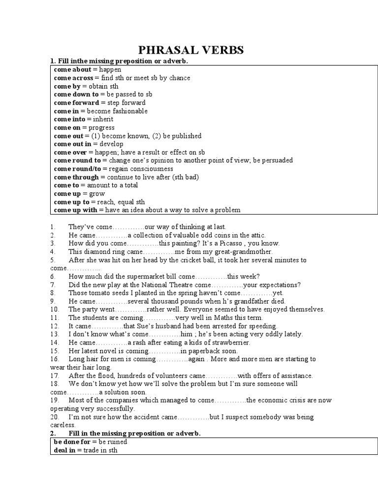 Essential Phrasal Verbs Guide | PDF | Language Arts & Discipline