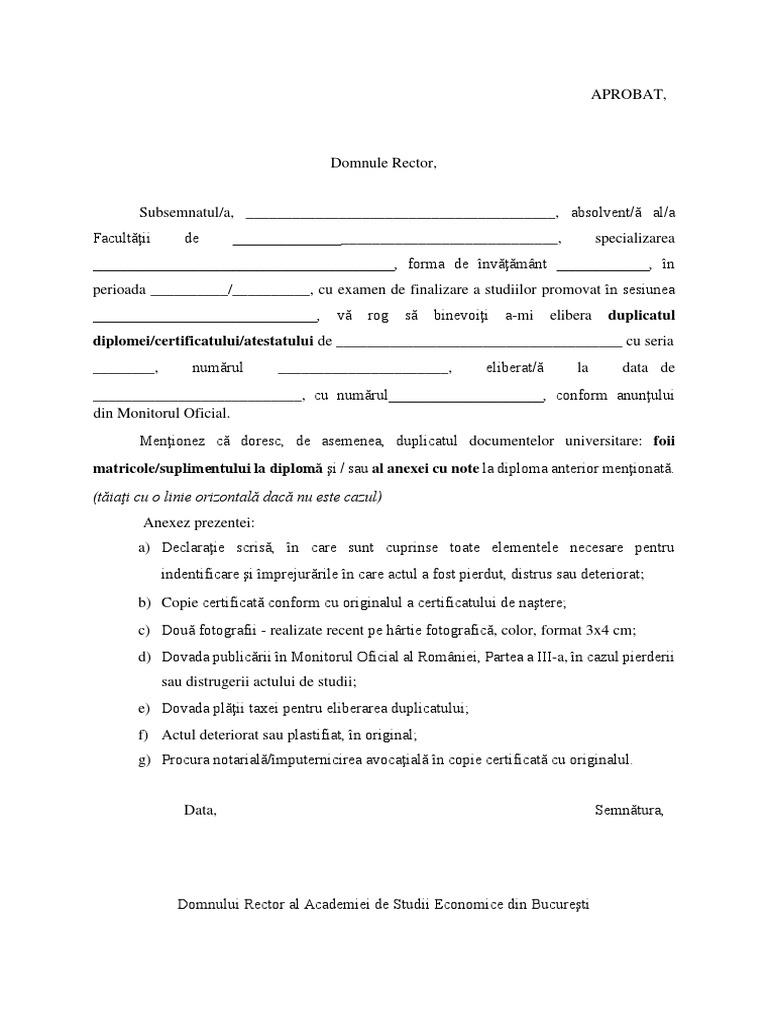 cerere-eliberare-duplicat-acte-de-studii-ase-pdf