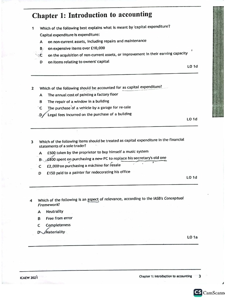 Banco de Preguntas ICAEW Accounting | PDF