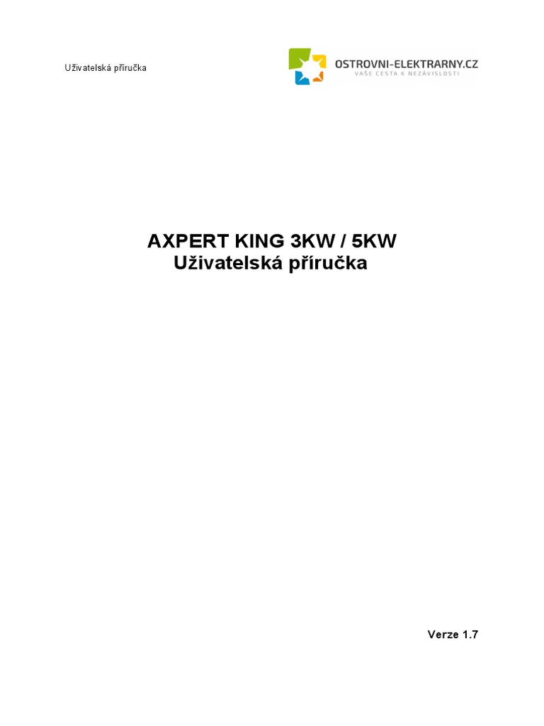 Axpert KING 3k 5k Manual V1 5 CZ PDF