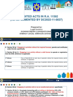 DC2022-11-0037 - PROHIBITED ACTS IN RA 11592 - Dealers Retailers