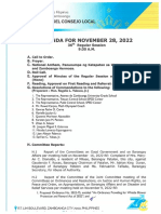 Agenda Summary For 36th Regular Session November 28 2022