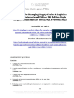 Managing Supply Chains A Logistics Approach International Edition 9th Edition Coyle Test Bank 1