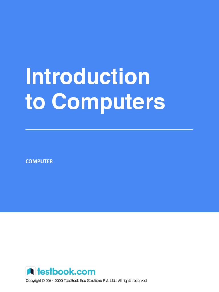 Introduction To Computers - Study Notes | PDF