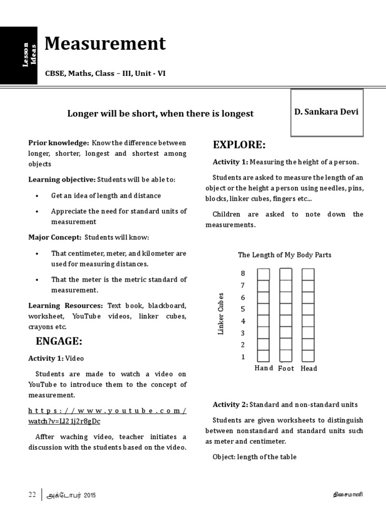 5.maths Measurement Grade3 | PDF