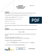 Factorials Permutations and Combinations Answer Key