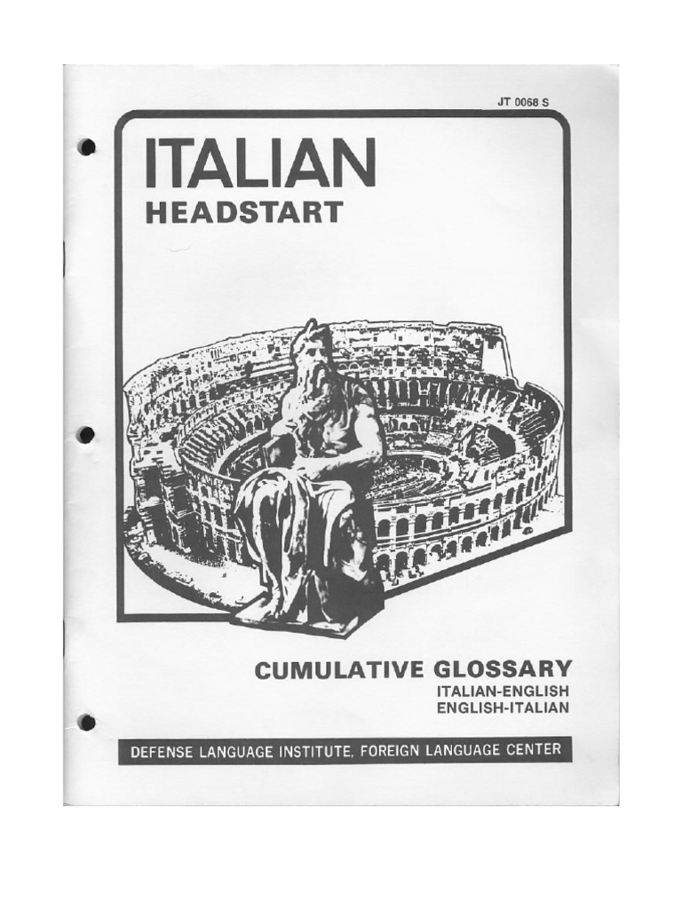 Italian HeadStart Cumulative Glossary PDF