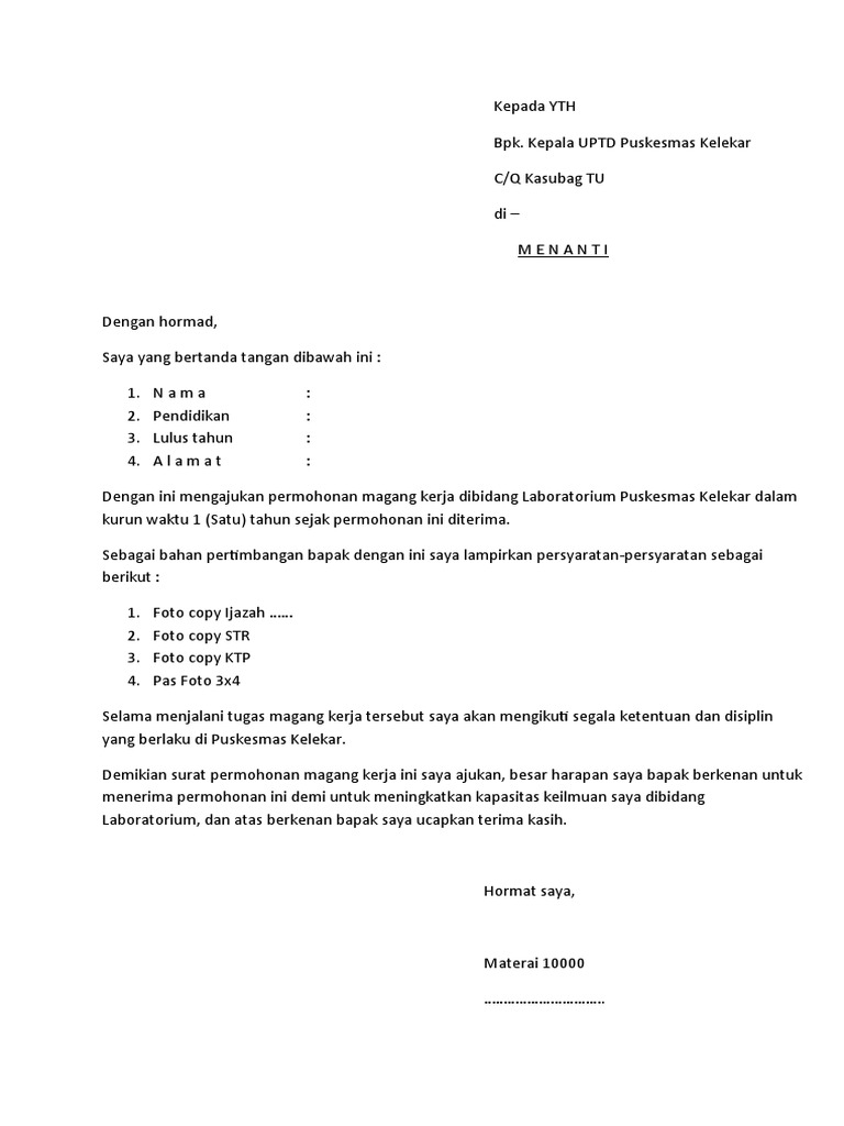 Persiapkan Dokumen Lamaran Magang Pemula
