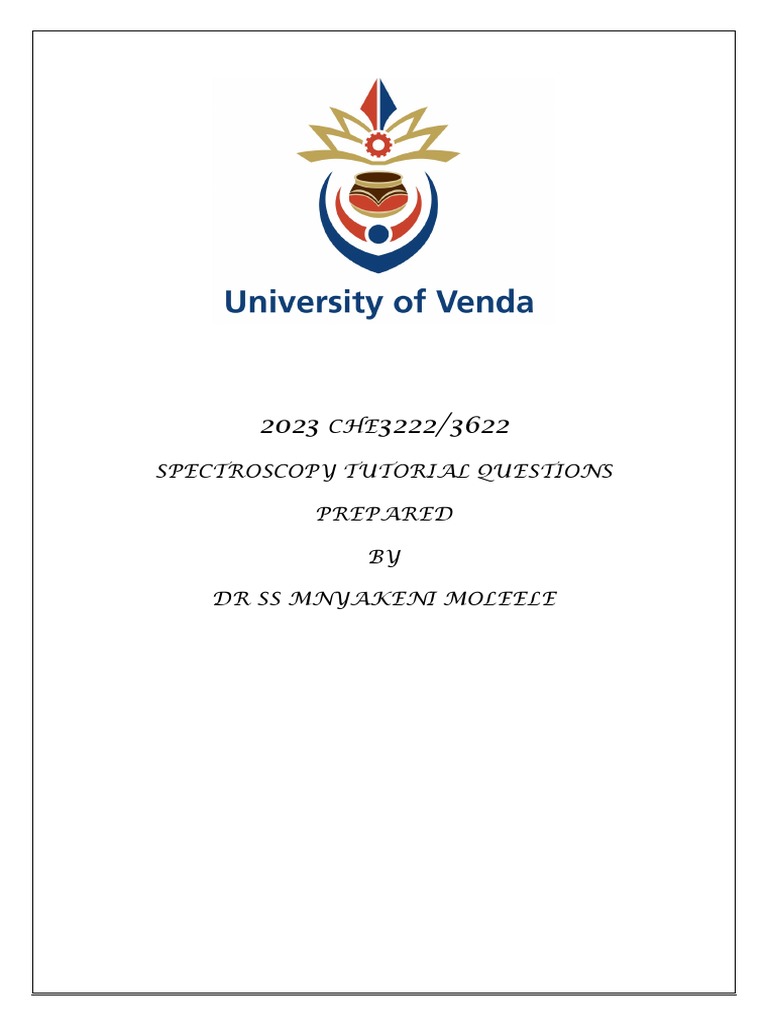 2023 che 3622 spectroscopy tutorial questions pdf spectroscopy