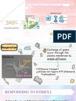Chapter 2.2 Living Process in Unicellular Organisms: Respiratio N Responding To Stimuli Reproduction