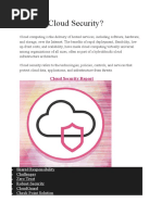 What Is Cloud Security