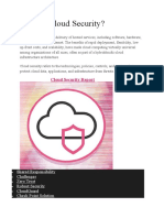 What Is Cloud Security