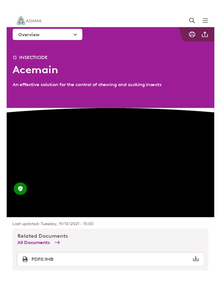 Acemain Insecticide for Crop Protection | PDF | Self-Improvement
