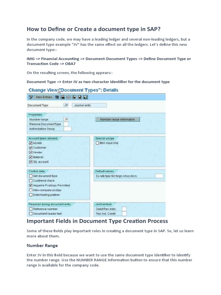 SAP Document Type PDF