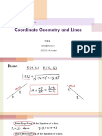 Coordinate Geometry and Lines 2022.03.14 Monday