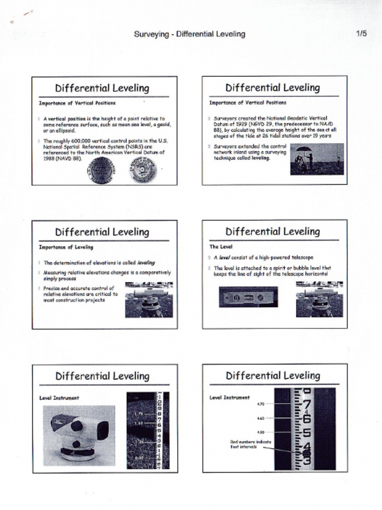 Differential Levelling Practical 1 PDF