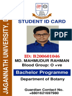 Student Id Card: Bachelor Programme