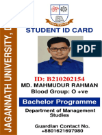 Student Id Card: Bachelor Programme