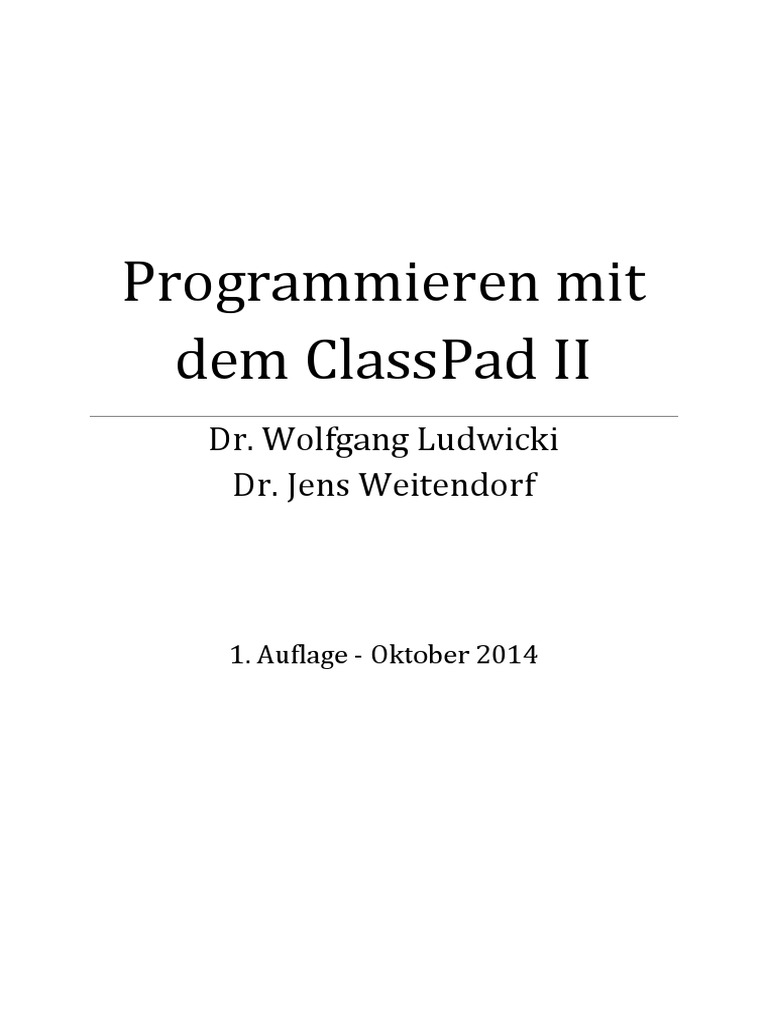 Programmieren mit dem classpad ii pdf