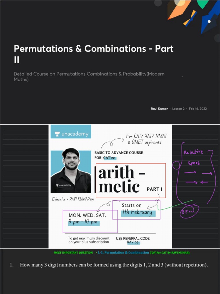 Permutations combinations part ii with anno pdf
