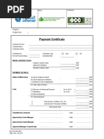 PD .SF015.R1 Payment Certificate Form