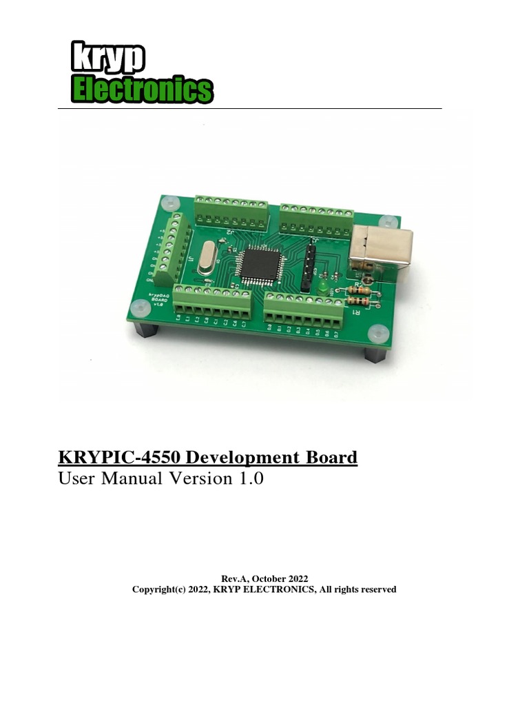 KRYPIC4550 Development Board User Manual V1.0 PDF