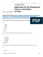 Mathematical Applications For The Management Life and Social Sciences 11th Edition Harshbarger Test Bank 1