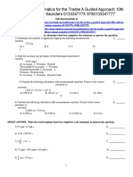 Mathematics For The Trades A Guided Approach 10th Edition Carman Test Bank 1