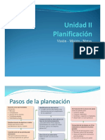 Unidad II - Planeamiento - Pasos de La Planeacion