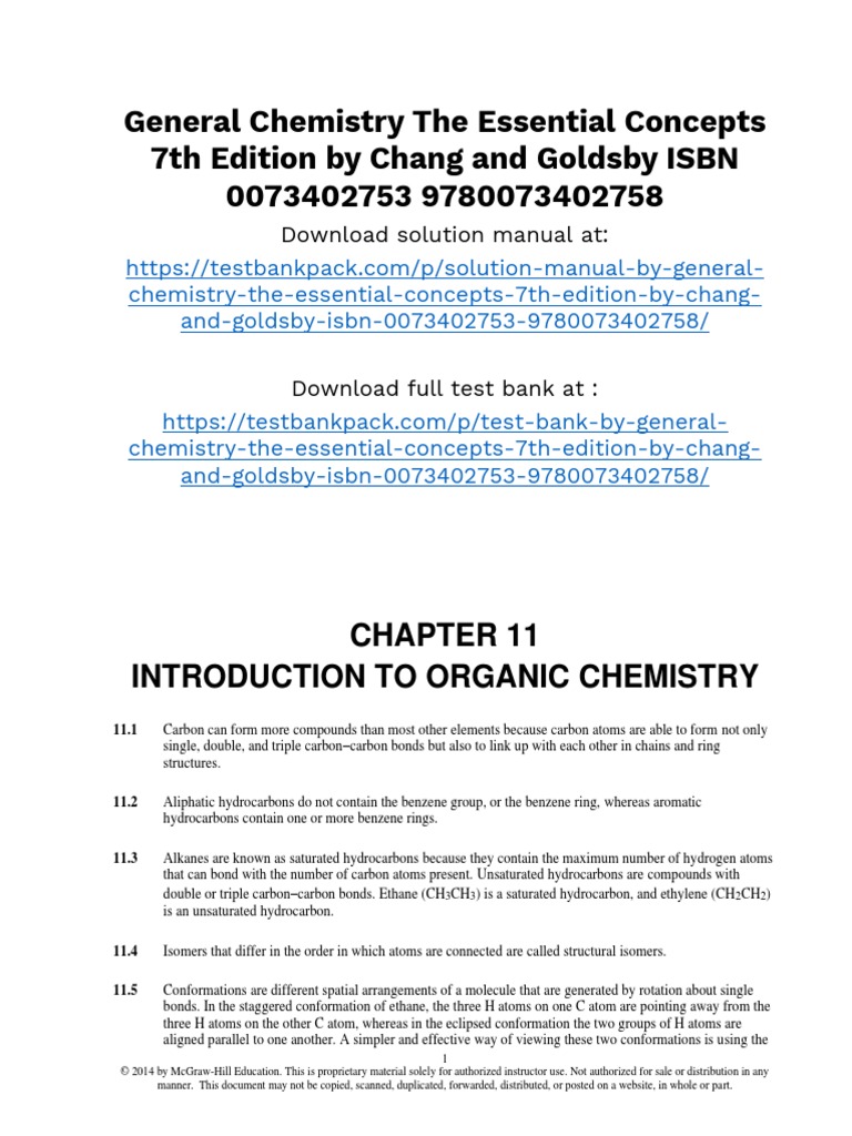 General Chemistry The Essential Concepts 7th Edition Chang Solutions ...