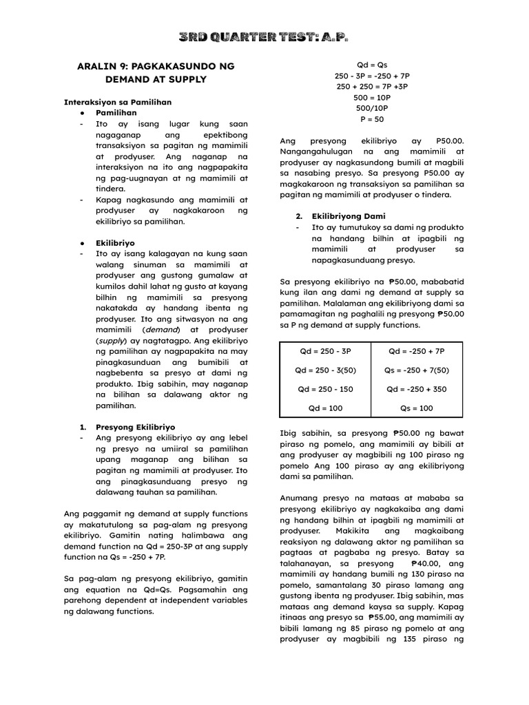 3RD QUARTER TEST_ A.P. | PDF