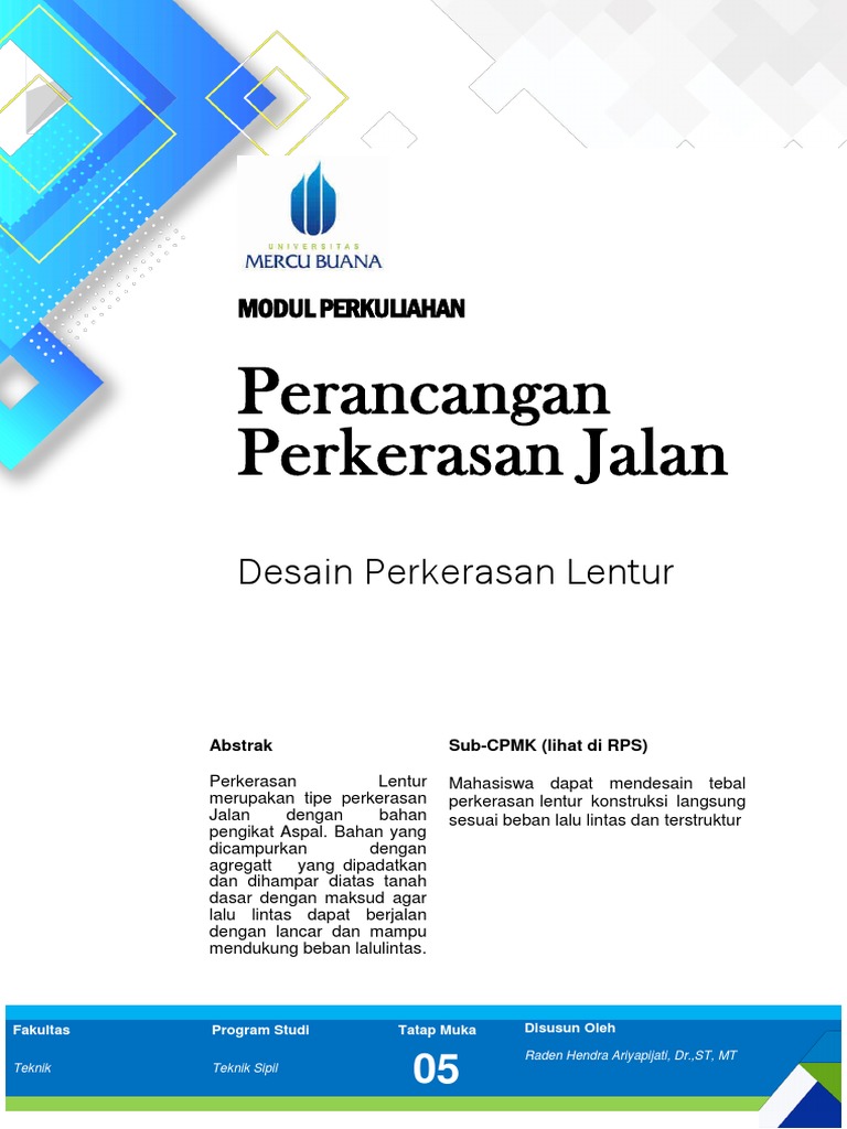Modul 5 Perancangan Perkerasan Jalan Pdf