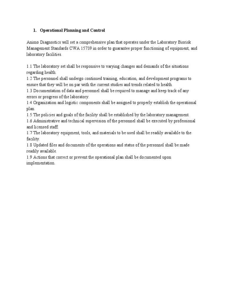 Operational Planning and Control PDF