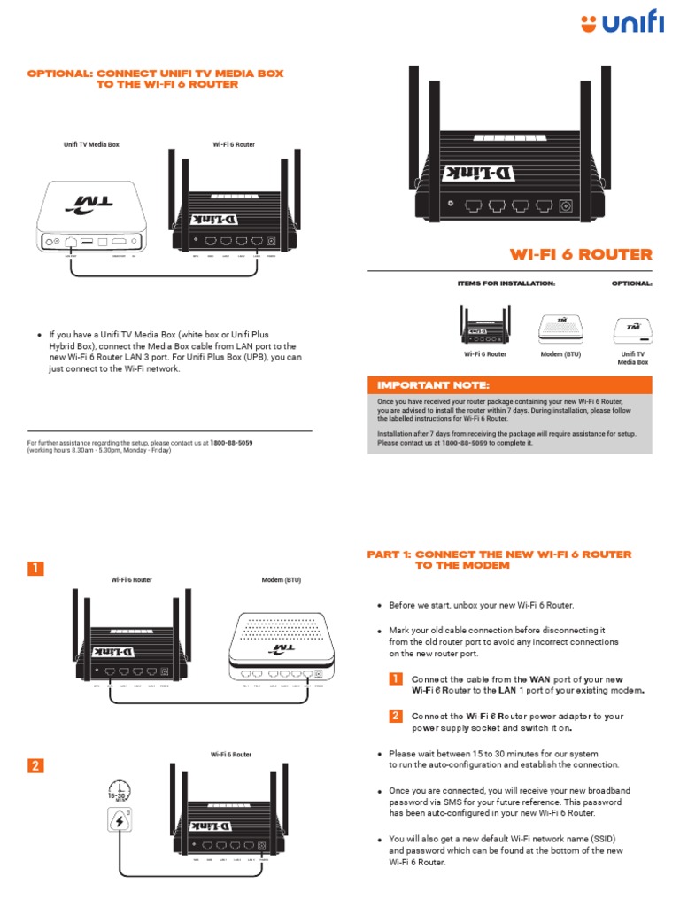 CPE Manuals Refresh@DLink AX1800 Router Only A4 | PDF