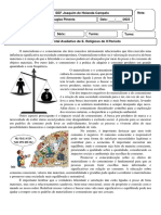 2° Prova de Religião 7° Ano JHC