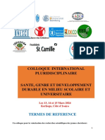 TDR - Colloque - 2024 - Santé - Genre Et Développement Durable-2