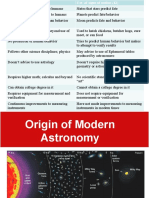 Intro To Astronomy - Origins of Modern Astronomy