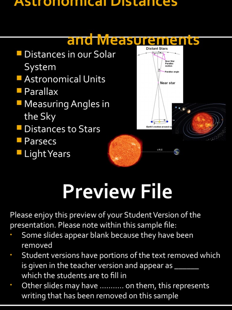 Measuring Astronomical Distances | PDF | Teaching Methods & Materials ...