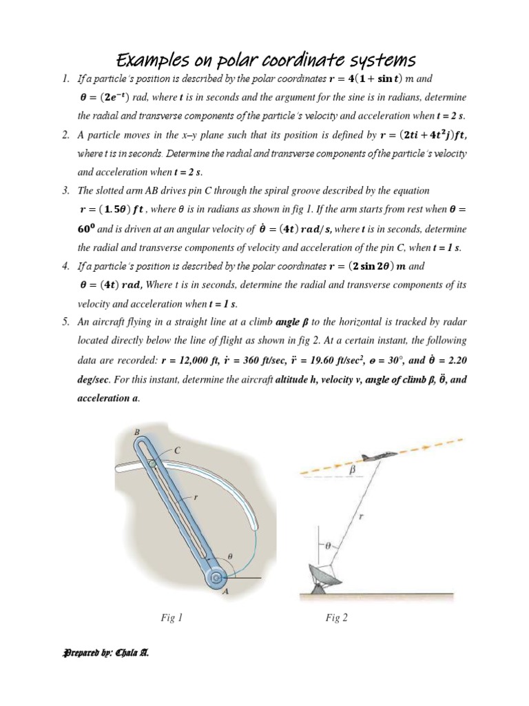 Polar Coordinate Example Pdf
