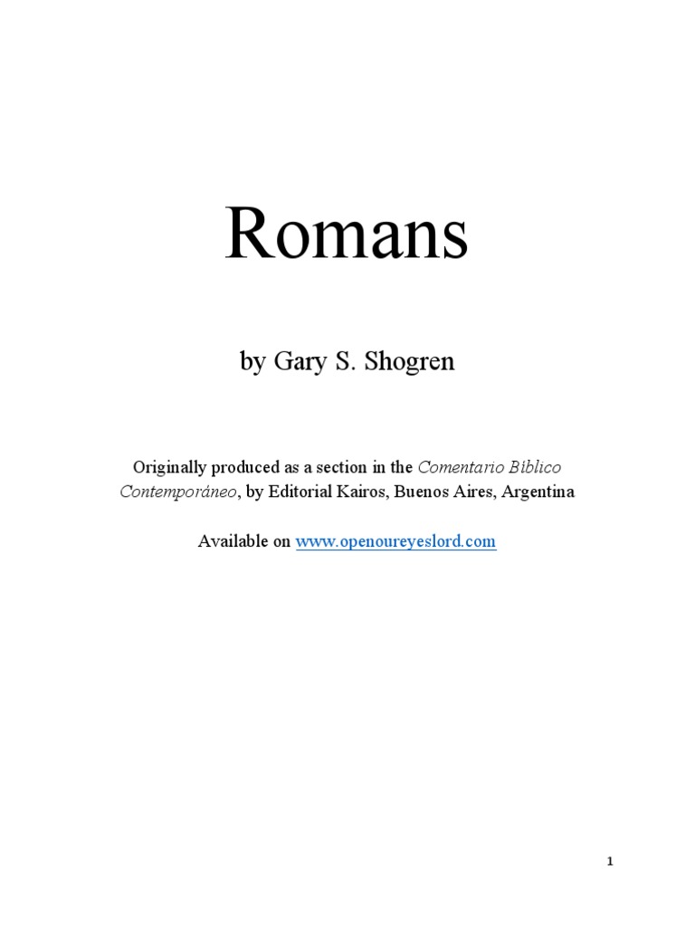 Audio Commentary On Romans