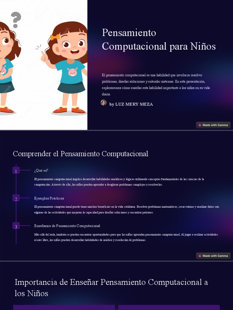 Actividades de Pensamiento Computacional Infantil | PDF