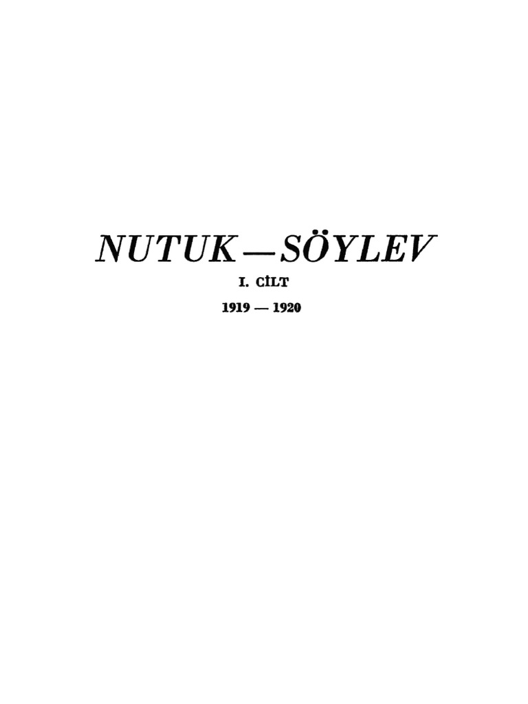 Nutuk Ci̇lt I-Ii Orji̇nal | PDF