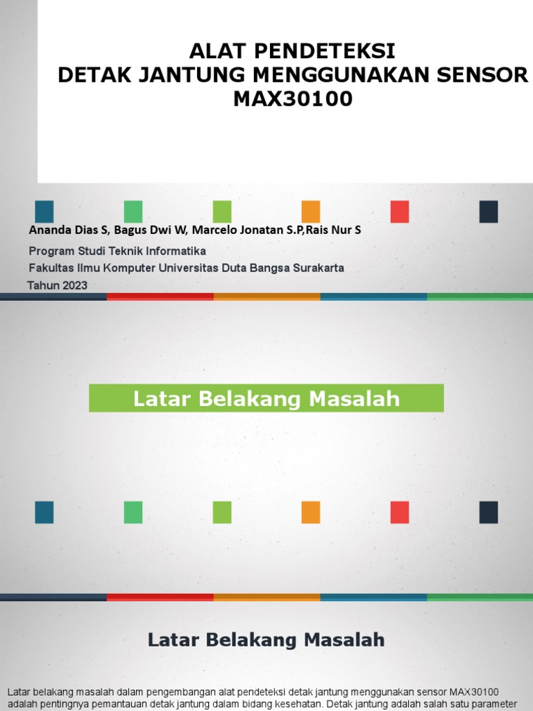 Alat Pendeteksi Detak Jantung Menggunakan Sensor Max30100 | PDF